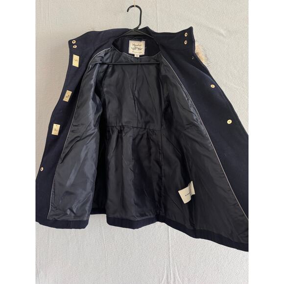Maralyn & Me Navy Blue Pea Coat Women’s Size Large - Picture 10 of 11